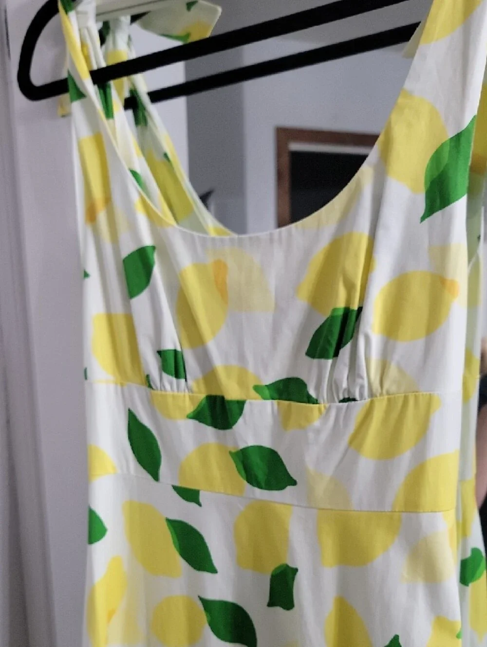 kate spade White Maxi Dress with Yellow Lemon & Green Leaf Print - Picture 2 of 6